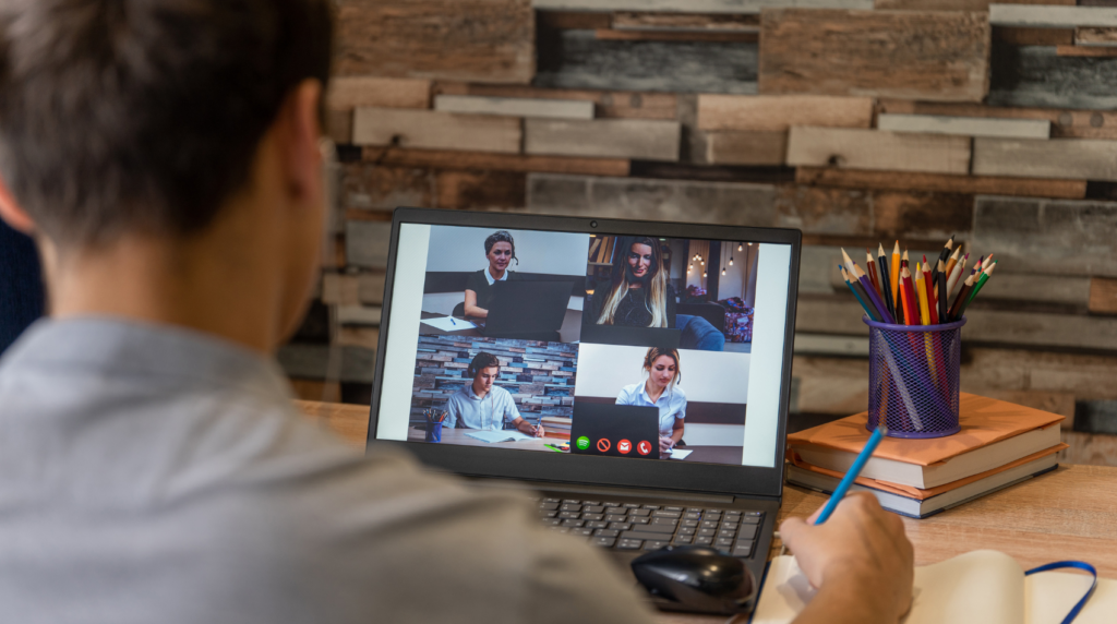 Learner learning remotely via video calls